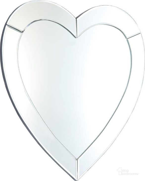 The appearance of Heart Mirror designed by Meridian in the modern / contemporary interior design. This mirrored piece of furniture  was selected by 1StopBedrooms from Heart Collection to add a touch of cosiness and style into your home. Sku: 423-M. Product Type: Mirror. Image1