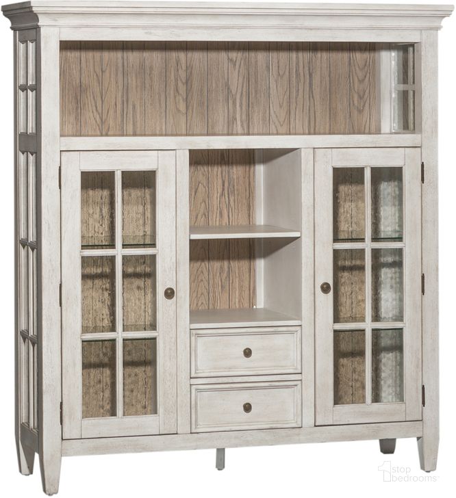 The appearance of Heartland Antique White Display Cabinet designed by Liberty in the country / farmhouse interior design. This white piece of furniture  was selected by 1StopBedrooms from Heartland Collection to add a touch of cosiness and style into your home. Sku: 824-CH6066. Product Type: China Cabinet. Material: Rubberwood. Image1