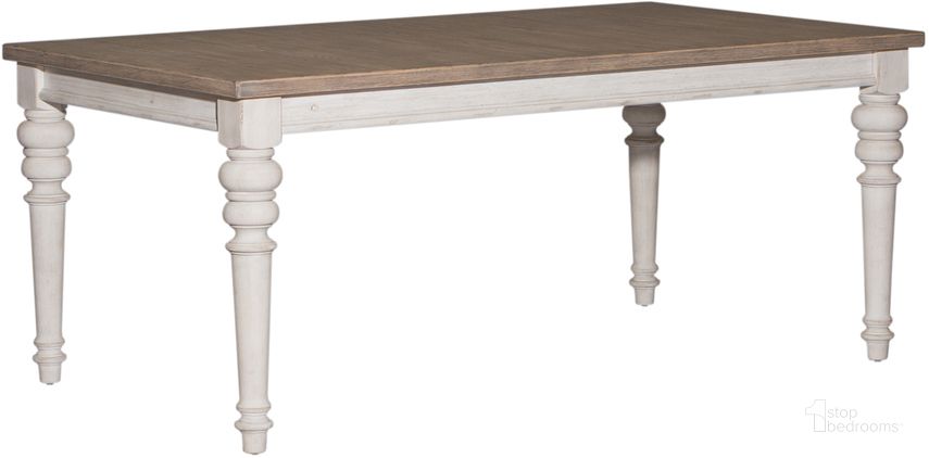 The appearance of Heartland Antique White Rectangular Leg Dining Table designed by Liberty in the country / farmhouse interior design. This white piece of furniture  was selected by 1StopBedrooms from Heartland Collection to add a touch of cosiness and style into your home. Sku: 824-T4072. Table Base Style: Legs. Product Type: Dining Table. Table Top Shape: Rectangular. Material: Rubberwood. Size: 72". Image1