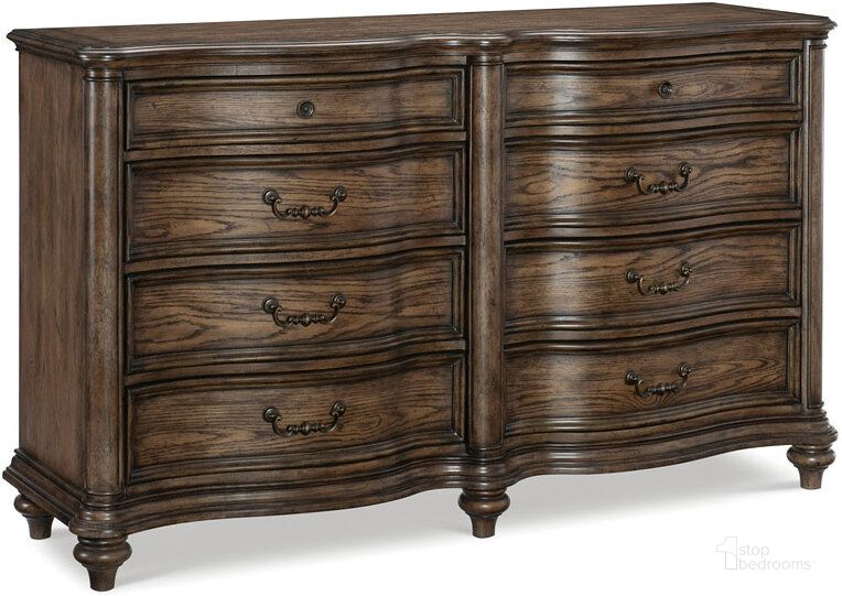 The appearance of Heath Court Dresser designed by Homelegance in the traditional interior design. This brown oak piece of furniture  was selected by 1StopBedrooms from Heath Court Collection to add a touch of cosiness and style into your home. Sku: 1682-5. Material: Wood. Product Type: Dresser. Image1