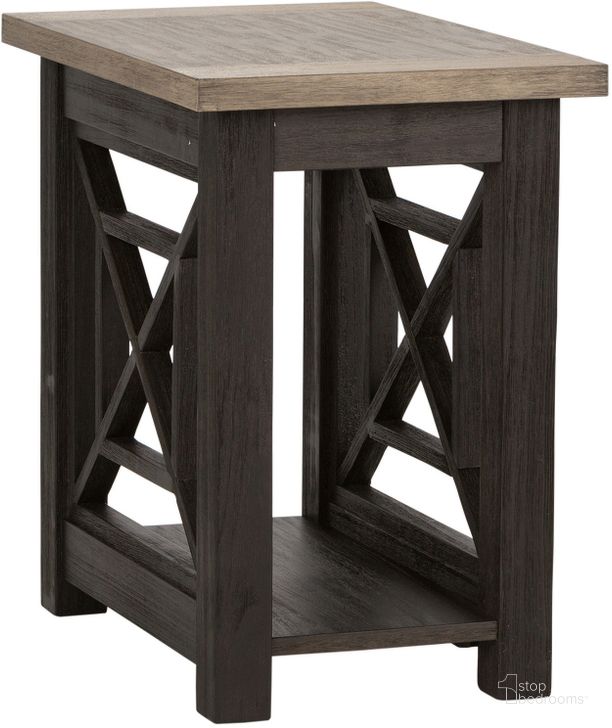 The appearance of Heatherbrook Charcoal Chair Side Table designed by Liberty in the traditional interior design. This brown piece of furniture  was selected by 1StopBedrooms from Heatherbrook Collection to add a touch of cosiness and style into your home. Sku: 422-OT1021. Material: Wood. Product Type: Chairside Table. Table Top Shape: Rectangular. Image1