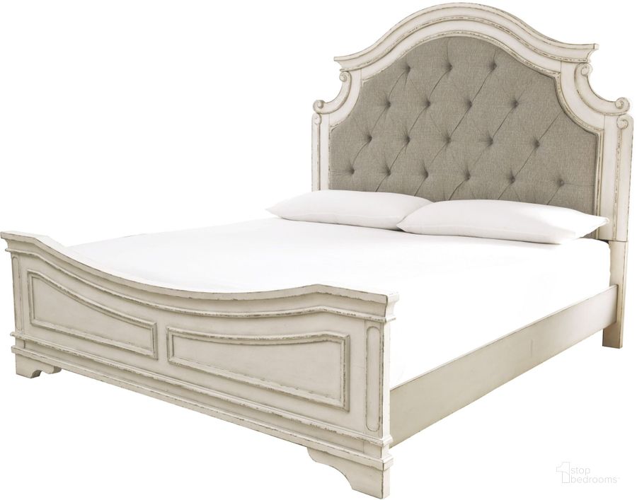 The appearance of Hebert Two-tone California King Panel Bed 0qd2342749 designed by Isaac Tahari in the transitional interior design. This chipped white piece of furniture  was selected by 1StopBedrooms from Hebert Collection to add a touch of cosiness and style into your home. Sku: B743-58;B743-56;B743-94. Bed Type: Panel Bed. Material: Wood. Product Type: Panel Bed. Bed Size: California King. Image1