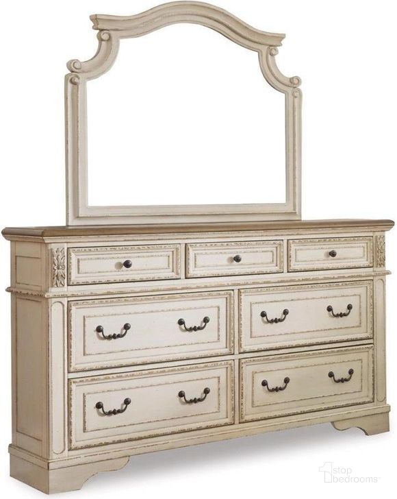 The appearance of Hebert Two-tone Dresser and Mirror 0qd24542283 designed by Isaac Tahari in the transitional interior design. This two-tone piece of furniture  was selected by 1StopBedrooms from Hebert Collection to add a touch of cosiness and style into your home. Sku: B743-31;B743-36. Material: Wood. Product Type: Dresser and Mirror. Image1