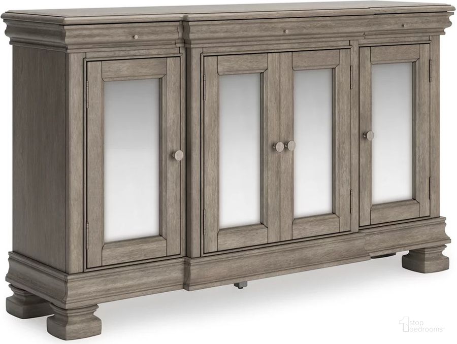 The appearance of Hedgills Gray Servers, Sideboard & Buffet designed by Versailles Home in the traditional interior design. This gray piece of furniture  was selected by 1StopBedrooms from Hedgills Collection to add a touch of cosiness and style into your home. Sku: D924-60. Material: Glass. Product Type: Dining Room Server. Image1