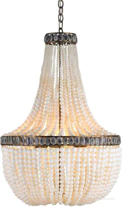 The appearance of Hedy Cream Beaded Glass Chandelier designed by Currey & Company in the modern / contemporary interior design. This cream piece of furniture  was selected by 1StopBedrooms from Marjorie Skouras Collection to add a touch of cosiness and style into your home. Sku: 9970. Product Type: Chandelier. Material: Iron. Image1