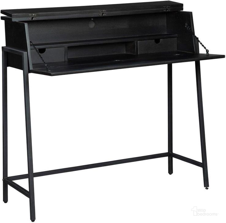 The appearance of Hekman Accentts Box Writing Desk designed by Hekman in the transitional interior design. This black piece of furniture  was selected by 1StopBedrooms from Office Collection to add a touch of cosiness and style into your home. Sku: 28452. Product Type: Writing Desk. Image1