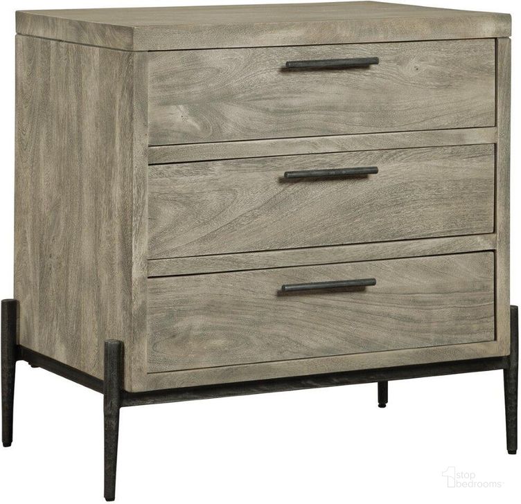The appearance of Hekman Bedford Park Three Drawer Night Stand 24963 designed by Hekman in the transitional interior design. This gray piece of furniture  was selected by 1StopBedrooms from Bedford Park Collection to add a touch of cosiness and style into your home. Sku: 24963B;24963T. Product Type: Nightstand. Image1