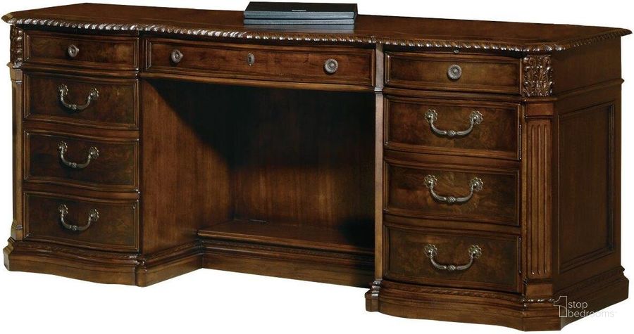 The appearance of Hekman Executive Credenza designed by Hekman in the traditional interior design. This brown piece of furniture  was selected by 1StopBedrooms from Old World Collection to add a touch of cosiness and style into your home. Sku: 79161. Material: Wood. Product Type: Credenza. Image1