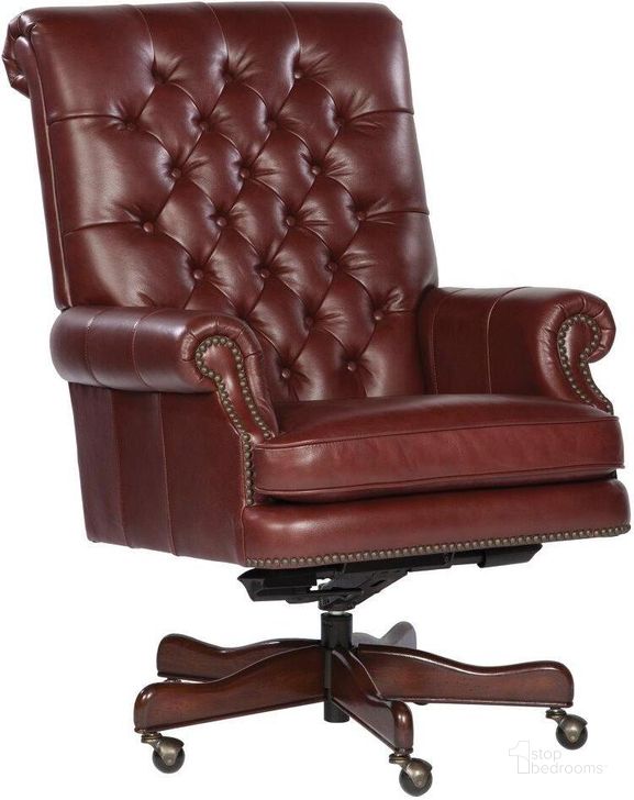 The appearance of Hekman Executive Tilt Swivel Chair Merlot designed by Hekman in the transitional interior design. This brown piece of furniture  was selected by 1StopBedrooms from Office Collection to add a touch of cosiness and style into your home. Sku: 79253M. Material: Wood. Product Type: Swivel Chair.