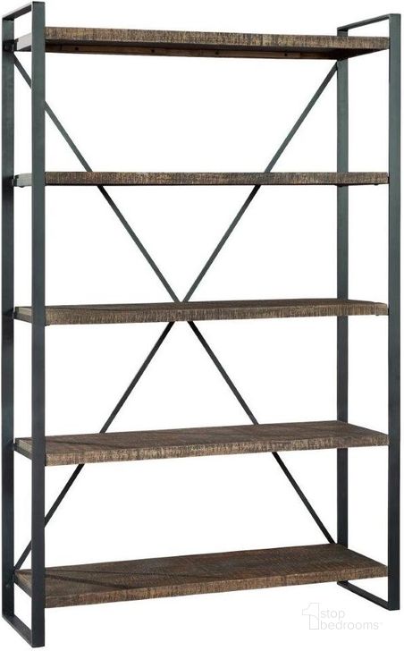 The appearance of Hekman Industrial Open Shelving designed by Hekman in the industrial interior design. This gray piece of furniture  was selected by 1StopBedrooms from Office Collection to add a touch of cosiness and style into your home. Sku: 28055. Material: Wood. Product Type: Bookcase.