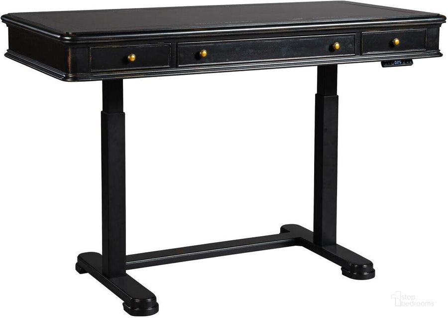 The appearance of Hekman Louie Philippe Adjustable Height Desk designed by Hekman in the transitional interior design. This black piece of furniture  was selected by 1StopBedrooms from Louis Philippe Collection to add a touch of cosiness and style into your home. Sku: 28498. Product Type: Desk. Image1