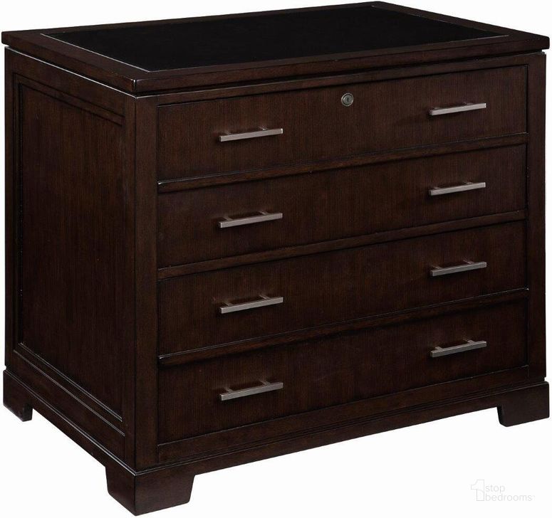 The appearance of Hekman Mocha Mocha Transitional File Cabinet designed by Hekman in the transitional interior design. This dark brown piece of furniture  was selected by 1StopBedrooms from Mocha Collection to add a touch of cosiness and style into your home. Sku: 79183. Material: Wood. Product Type: File Cabinet.