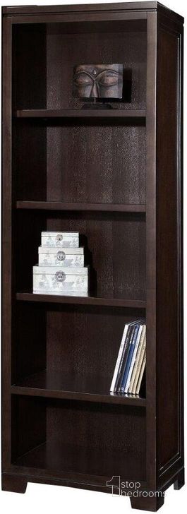 The appearance of Hekman Narrow Left Or Right Bookcase designed by Hekman in the transitional interior design. This dark brown piece of furniture  was selected by 1StopBedrooms from Mocha Collection to add a touch of cosiness and style into your home. Sku: 79185. Material: Wood. Product Type: Bookcase. Image1