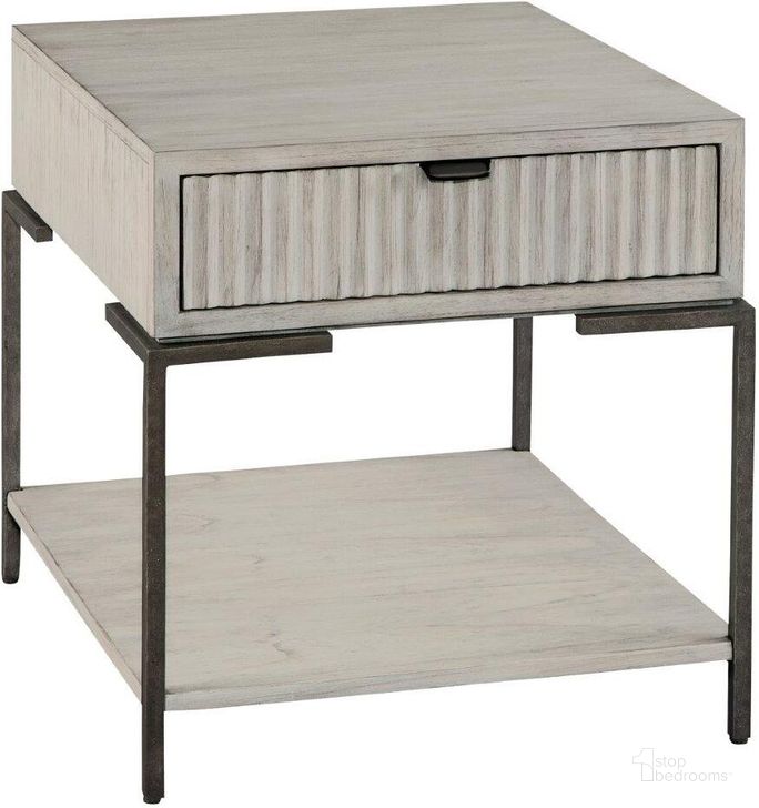 The appearance of Hekman Sierra Heights Lamp Table With Drawer designed by Hekman in the transitional interior design. This gray piece of furniture  was selected by 1StopBedrooms from Sierra Heights Collection to add a touch of cosiness and style into your home. Sku: 24103. Material: Wood. Product Type: Lamp Table.