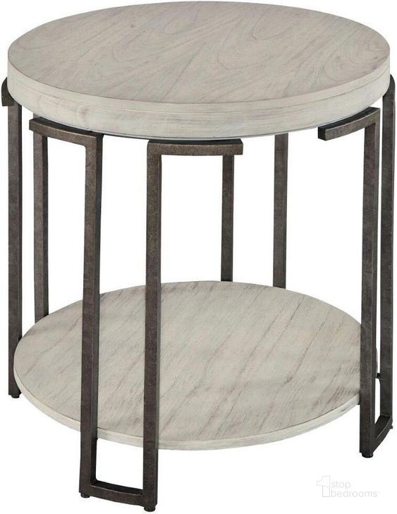 The appearance of Hekman Sierra Heights Round End Table designed by Hekman in the transitional interior design. This gray piece of furniture  was selected by 1StopBedrooms from Sierra Heights Collection to add a touch of cosiness and style into your home. Sku: 24104. Material: Wood. Product Type: End Table.