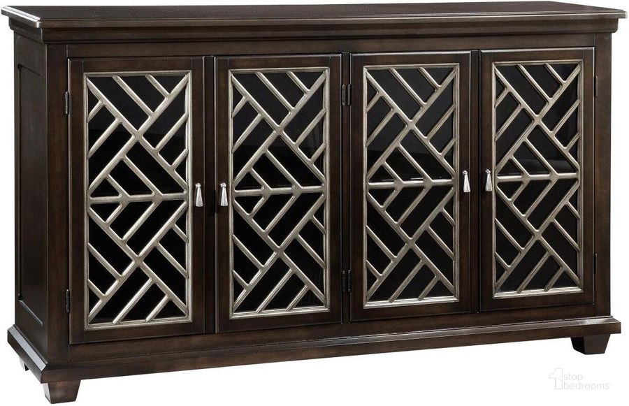 The appearance of Hekman Transitional Console designed by Hekman in the transitional interior design. This dark brown piece of furniture  was selected by 1StopBedrooms from Accents Collection to add a touch of cosiness and style into your home. Sku: 27300. Material: Wood. Product Type: Console.