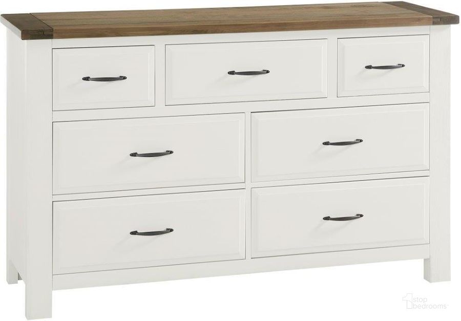 The appearance of Hellen White and Natural Dresser designed by Leisure Living in the transitional interior design. This white and natural piece of furniture  was selected by 1StopBedrooms from Hellen Collection to add a touch of cosiness and style into your home. Sku: 116-003. Material: Wood. Product Type: Dresser. Image1