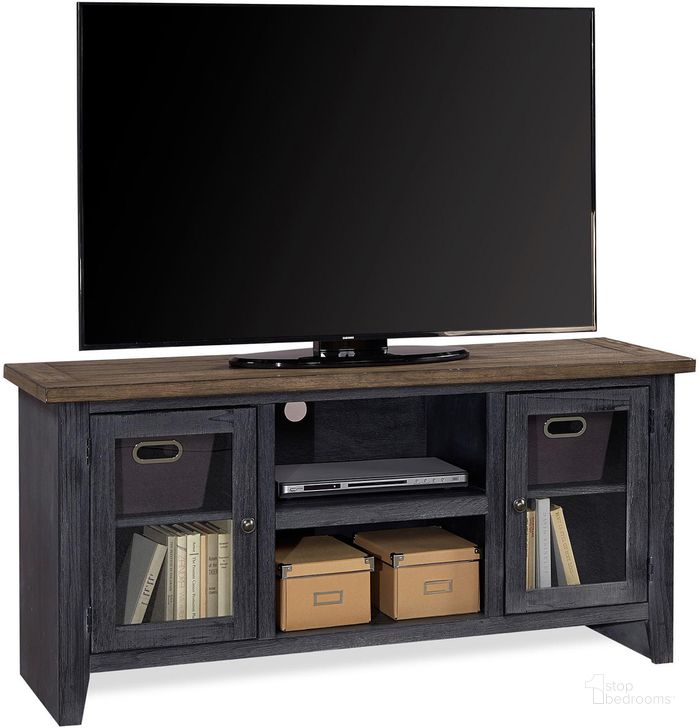 The appearance of Hemington Black TV Stand and TV Console 0qb24530604 designed by Polished Pine in the country / farmhouse interior design. This black piece of furniture  was selected by 1StopBedrooms from Hemington Collection to add a touch of cosiness and style into your home. Sku: WME1230-DBK. Material: Wood. Product Type: TV Console.