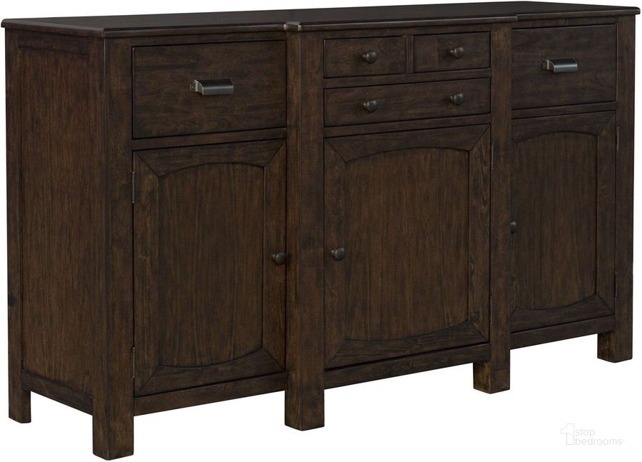 The appearance of Henderson Muscavadi Brown Server designed by A-America in the transitional interior design. This brown piece of furniture  was selected by 1StopBedrooms from Henderson Collection to add a touch of cosiness and style into your home. Sku: HDNMB9010. Product Type: Buffets, Sideboards and Server. Material: Rubberwood.