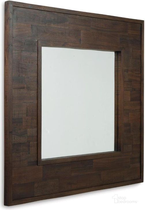 The appearance of Hensington Brown Accent Mirror designed by Signature Design by Ashley in the transitional interior design. This brown piece of furniture  was selected by 1StopBedrooms from Hensington Collection to add a touch of cosiness and style into your home. Sku: A8010359. Material: Wood. Product Type: Accent Mirror. Image1