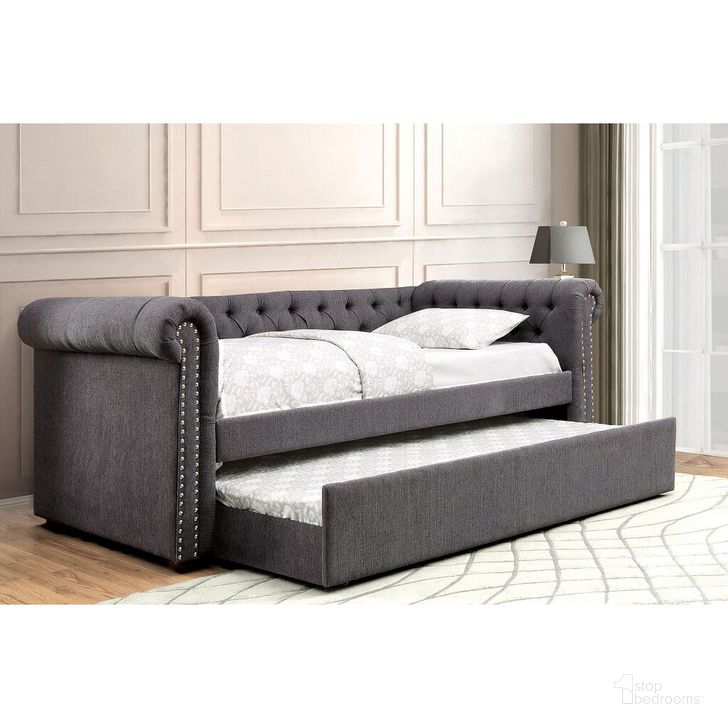 The appearance of Herald Place Gray Twin Day Bed and Futon designed by Bennett Interiors in the transitional interior design. This gray piece of furniture  was selected by 1StopBedrooms from Herald Place Collection to add a touch of cosiness and style into your home. Sku: CM1027GY-1;CM1027GY-2. Bed Type: Daybed. Material: Wood. Product Type: DayBed. Image1