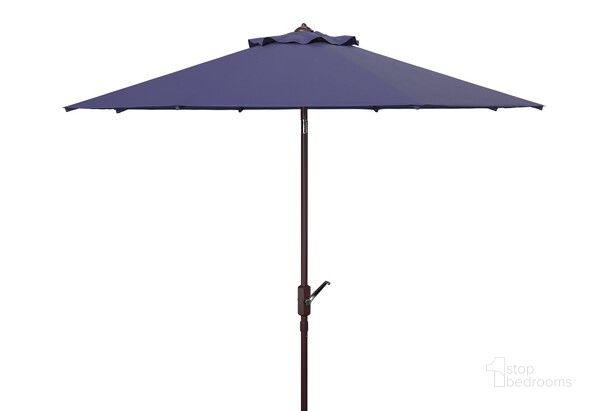The appearance of Herla 11Ft Auto Tilt Umbrella in Navy designed by Safavieh in the modern / contemporary interior design. This navy piece of furniture  was selected by 1StopBedrooms from Herla Collection to add a touch of cosiness and style into your home. Sku: PAT8101C. Material: Metal. Product Type: Umbrella. Image1