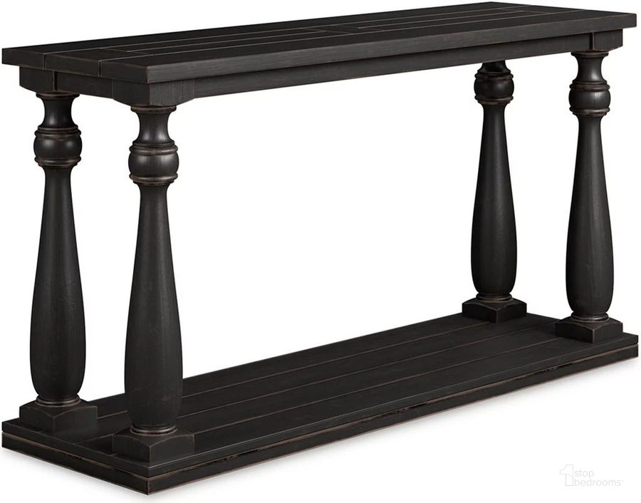 The appearance of Hesse Black Console Table designed by Versailles Home in the traditional interior design. This black piece of furniture  was selected by 1StopBedrooms from Hesse Collection to add a touch of cosiness and style into your home. Sku: T880-4. Material: Wood. Product Type: Sofa Table. Table Top Shape: Rectangular. Image1