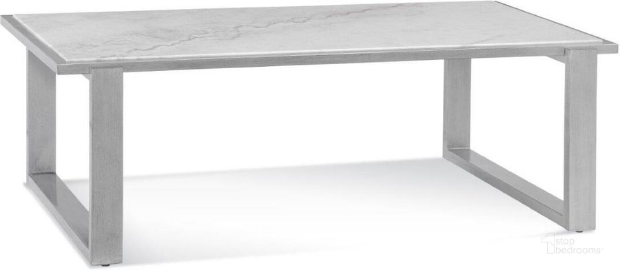 The appearance of Hessie White And Silver Rectangle Cocktail Table designed by Bassett Mirror Company in the modern / contemporary interior design. This white and silver piece of furniture  was selected by 1StopBedrooms from Hessie Collection to add a touch of cosiness and style into your home. Sku: 7750-LR-100EC. Material: Marble. Product Type: Cocktail Table.