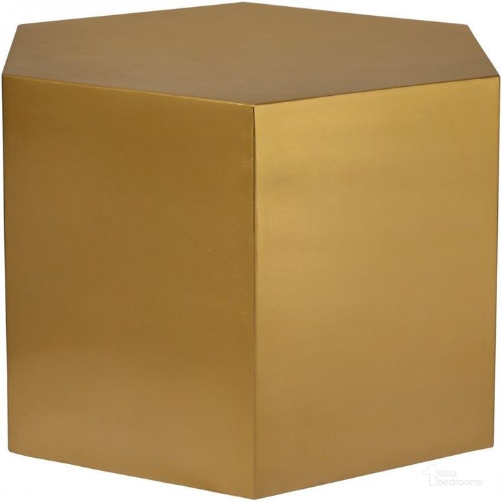 The appearance of Hexagon Brushed Gold Coffee Table designed by Meridian in the modern / contemporary interior design. This brushed gold piece of furniture  was selected by 1StopBedrooms from Hexagon Collection to add a touch of cosiness and style into your home. Sku: 292-CT. Product Type: Coffee Table. Material: Iron. Image1
