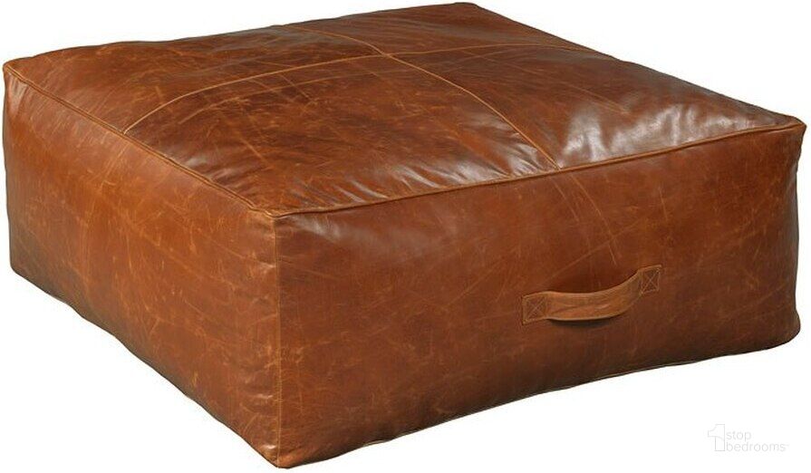 The appearance of Hidden Treasures Bazaar Large Square Pouf designed by Hammary in the transitional interior design. This brown piece of furniture  was selected by 1StopBedrooms from Hidden Treasures Collection to add a touch of cosiness and style into your home. Sku: 090-1063. Material: Leather. Product Type: Ottoman. Image1
