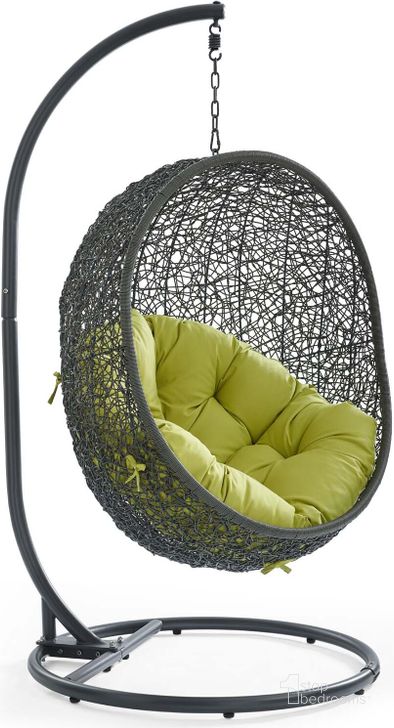 The appearance of Hide Gray Peridot Outdoor Patio Swing Chair With Stand designed by Modway in the modern / contemporary interior design. This gray peridot piece of furniture  was selected by 1StopBedrooms from Hide Collection to add a touch of cosiness and style into your home. Sku: EEI-2273-GRY-PER. Product Type: Outdoor Chair. Material: Stainless Steel. Image1