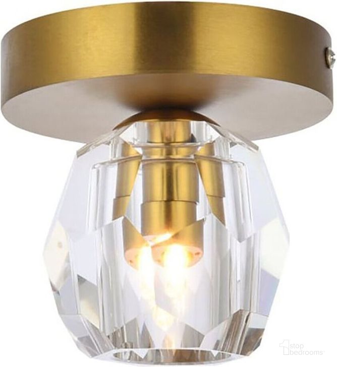The appearance of Higginstown Gold Lighting designed by Isaac Tahari in the transitional interior design. This gold piece of furniture  was selected by 1StopBedrooms from Higginstown Collection to add a touch of cosiness and style into your home. Sku: 3505F5G. Material: Stainless Steel. Product Type: Flush Mount. Image1