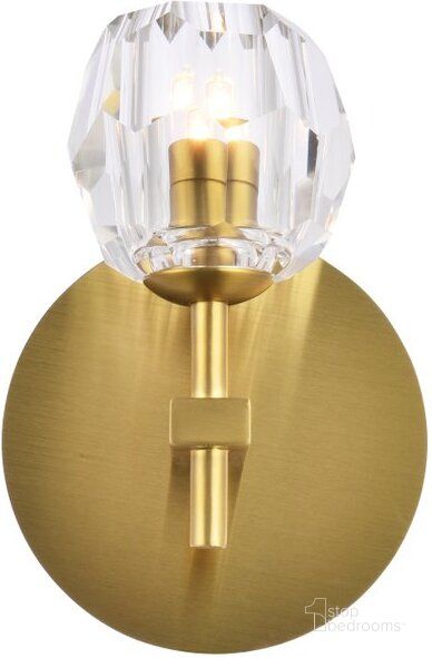 The appearance of Higginstown Gold Wall Sconce designed by Isaac Tahari in the transitional interior design. This gold piece of furniture  was selected by 1StopBedrooms from Higginstown Collection to add a touch of cosiness and style into your home. Sku: 3505W6G. Product Type: Wall Sconce. Material: Stainless Steel. Image1