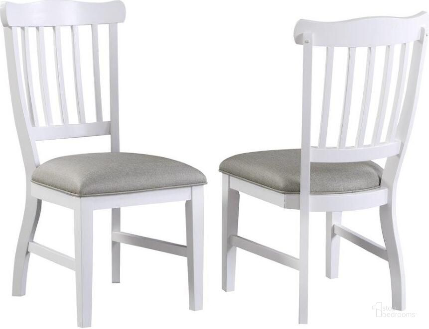 The appearance of Higgs Road White Side Chair Set of 2 0qe24373197 designed by Bennett Interiors in the modern / contemporary interior design. This white piece of furniture  was selected by 1StopBedrooms from Higgs Road Collection to add a touch of cosiness and style into your home. Sku: 1060-01-S1. Material: Wood. Product Type: Side Chair. Image1