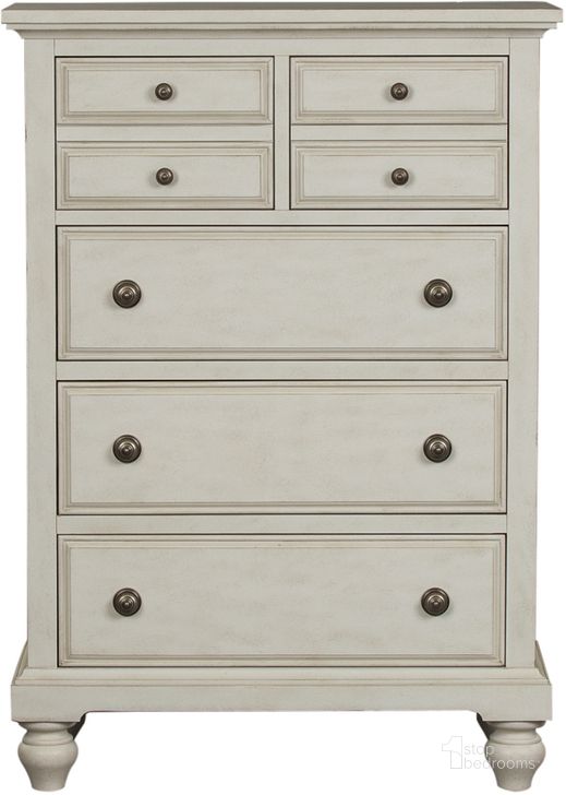 The appearance of High Country White 5 Drawer Chest designed by Liberty in the traditional interior design. This white piece of furniture  was selected by 1StopBedrooms from High Country Collection to add a touch of cosiness and style into your home. Sku: 697-BR41. Material: Wood. Product Type: Chest. Image1