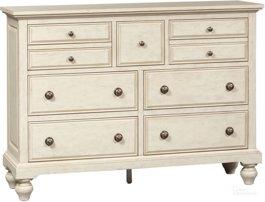 The appearance of High Country White 7 Drawer Chesser designed by Liberty in the traditional interior design. This white piece of furniture  was selected by 1StopBedrooms from High Country Collection to add a touch of cosiness and style into your home. Sku: 697-BR31. Material: Wood. Product Type: Dresser. Image1