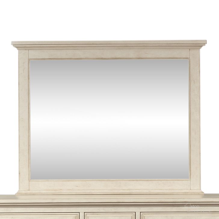 The appearance of High Country White Landscape Mirror designed by Liberty in the traditional interior design. This white piece of furniture  was selected by 1StopBedrooms from High Country Collection to add a touch of cosiness and style into your home. Sku: 697-BR51. Material: Wood. Product Type: Dresser Mirror. Image1