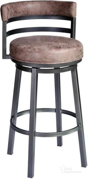 The appearance of High Prairie Tobacco Barstool 0qb24499038 designed by Luxury Loft in the transitional interior design. This tobacco piece of furniture  was selected by 1StopBedrooms from High Prairie Collection to add a touch of cosiness and style into your home. Sku: 721535746866. Material: Metal. Product Type: Barstool. Image1