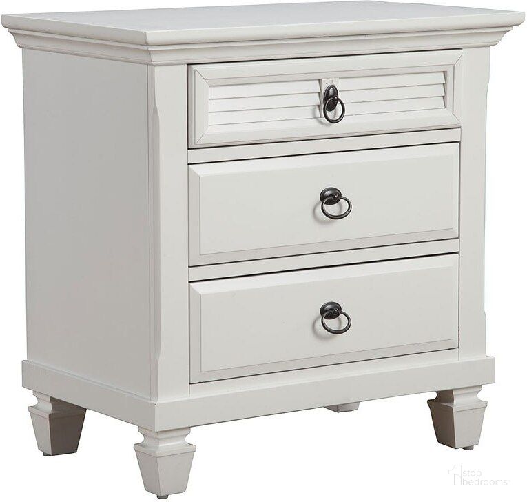 The appearance of Highdrive Way White Nightstand designed by Off 5th Home in the transitional interior design. This white piece of furniture  was selected by 1StopBedrooms from Highdrive Way Collection to add a touch of cosiness and style into your home. Sku: 1306-W-NS. Product Type: Nightstand. Material: Pine. Image1