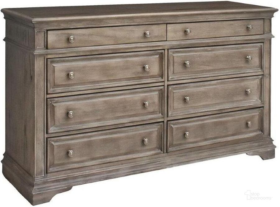 The appearance of Highland Park Dresser In Driftwood designed by Steve Silver in the transitional interior design. This driftwood piece of furniture  was selected by 1StopBedrooms from Highland Park Collection to add a touch of cosiness and style into your home. Sku: HP900DRD. Material: Wood. Product Type: Dresser. Image1