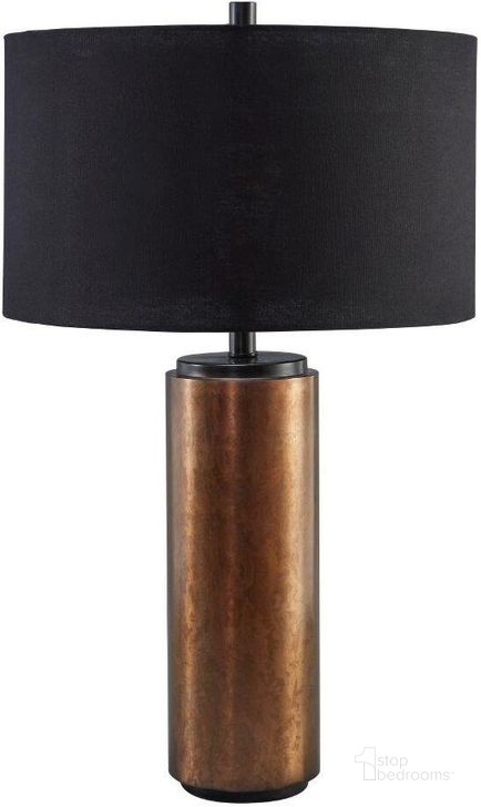 The appearance of Hildry Antique Brass Table Lamp designed by Signature Design by Ashley in the modern / contemporary interior design. This antique brass piece of furniture  was selected by 1StopBedrooms from Hildry Collection to add a touch of cosiness and style into your home. Sku: L208304. Material: Metal. Product Type: Table Lamp. Image1