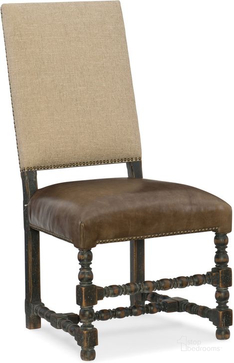 The appearance of Hill Country Comfort Anthracite Black Upholstered Side Chair Set of 2 designed by Hooker in the traditional interior design. This brown piece of furniture  was selected by 1StopBedrooms from Hill Country Collection to add a touch of cosiness and style into your home. Sku: 5960-75410-BLK. Material: Fabric. Product Type: Side Chair. Image1