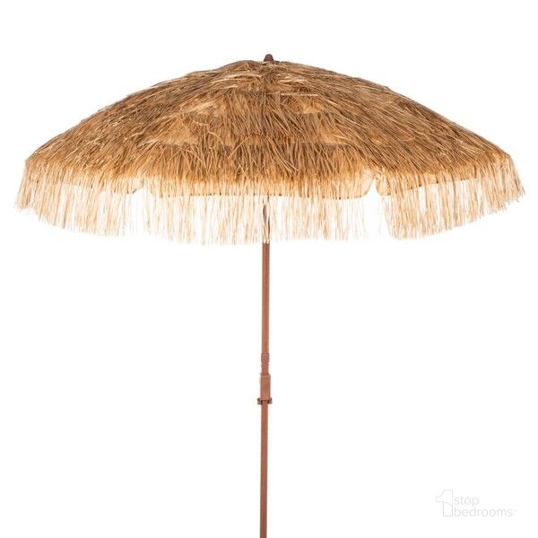 The appearance of Hilo 6.5 Ft Tiki Umbrella in Tiki designed by Safavieh in the coastal interior design. This tiki piece of furniture  was selected by 1StopBedrooms from Hilo Collection to add a touch of cosiness and style into your home. Sku: PAT8512A. Material: Metal. Product Type: Umbrella. Image1