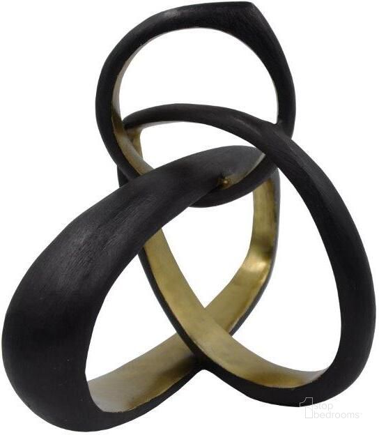 The appearance of Hitch Black And Gold Abstract Metal Small Sculpture designed by Worlds Away in the modern / contemporary interior design. This black and gold piece of furniture  was selected by 1StopBedrooms from Hitch Collection to add a touch of cosiness and style into your home. Sku: HITCH. Material: Resin. Product Type: Sculpture. Image1