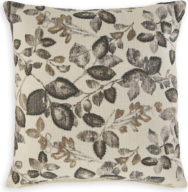 The appearance of Holdenway Ivory And Gray And Taupe Pillow designed by Signature Design by Ashley in the traditional interior design. This ivory/gray/taupe piece of furniture  was selected by 1StopBedrooms from Holdenway Collection to add a touch of cosiness and style into your home. Sku: A1000975P. Material: Fabric. Product Type: Accent Pillow. Image1