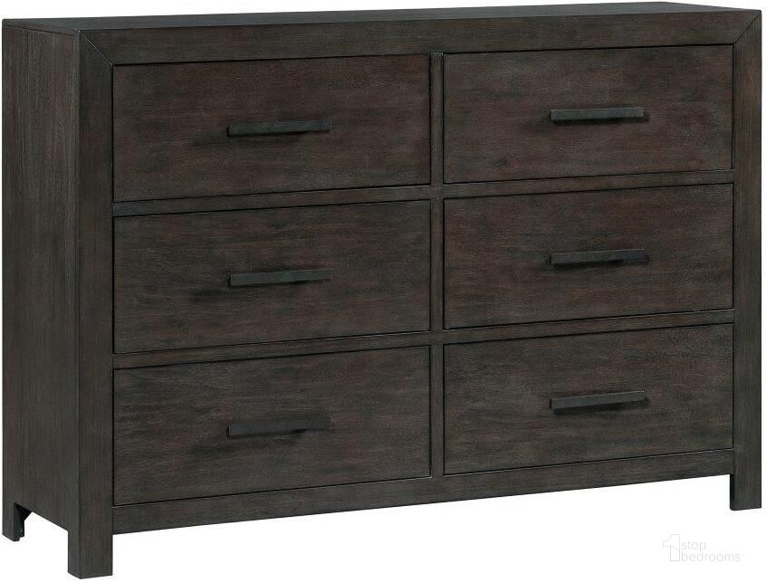 The appearance of Holland Dark Walnut 6 Drawer Dresser designed by Picket House in the transitional interior design. This brown piece of furniture  was selected by 1StopBedrooms from Holland Collection to add a touch of cosiness and style into your home. Sku: SY600DR. Material: Wood. Product Type: Dresser. Image1