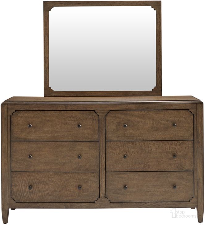 The appearance of Hollis Dresser and Mirror In Toffee designed by Progressive Furniture in the transitional interior design. This toffee piece of furniture  was selected by 1StopBedrooms from Hollis Collection to add a touch of cosiness and style into your home. Sku: B128-23;B128-50. Product Type: Dresser and Mirror. Material: MDF. Image1