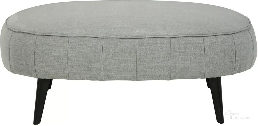 The appearance of Hollyann Oversized Accent Ottoman In Gray designed by Signature Design by Ashley in the modern / contemporary interior design. This gray piece of furniture  was selected by 1StopBedrooms from Hollyann Collection to add a touch of cosiness and style into your home. Sku: 2440208. Material: Fabric. Product Type: Ottoman. Image1