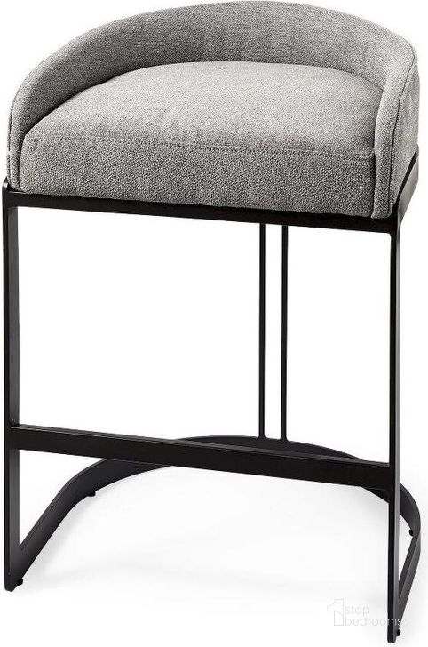 The appearance of Hollyfield Gray Fabric Seat With Gray Metal Base Counter Stool designed by Mercana in the modern / contemporary interior design. This grey piece of furniture  was selected by 1StopBedrooms from Hollyfield Collection to add a touch of cosiness and style into your home. Sku: 69455. Material: Metal. Product Type: Barstool. Image1