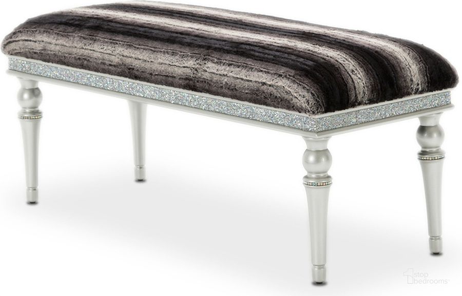The appearance of Holman Road Gray Bedroom Bench designed by Isaac Tahari in the transitional interior design. This gray piece of furniture  was selected by 1StopBedrooms from Holman Road Collection to add a touch of cosiness and style into your home. Sku: 9019904-118. Material: Wood. Product Type: Bench. Image1